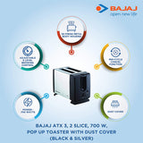 Bajaj ATX 3 700-Watt Auto Pop-up Toaster