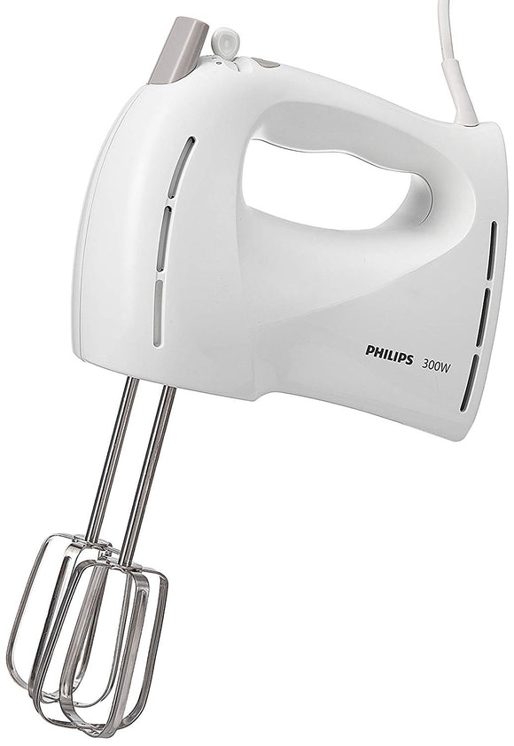 Philips Daily Collection HR1459 300-Watt Hand Mixer (White and Beige)
