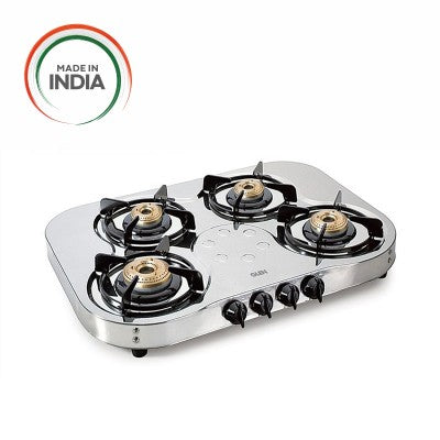 Glen 4 Brass Burners Stainless Steel Gas Stove 1045 High Flame