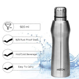 Milton Puro 1000 Stainless Steel Fridge Water Bottle, 920 ml, Silver