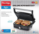 Prestige Sandwich Toaster Electric Gril - PEG 4.0, Black, Small