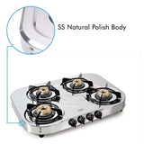 Glen 4 Brass Burners Stainless Steel Gas Stove 1045 High Flame