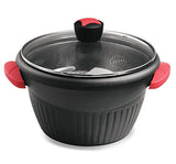 Treo by Milton La Culiniare Multipurpose Cooking & Steamer Pot, 4.06 litres, Black