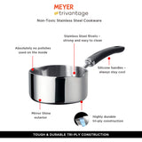 Meyer Trivantage Stainless Steel Milkpan, 14cm