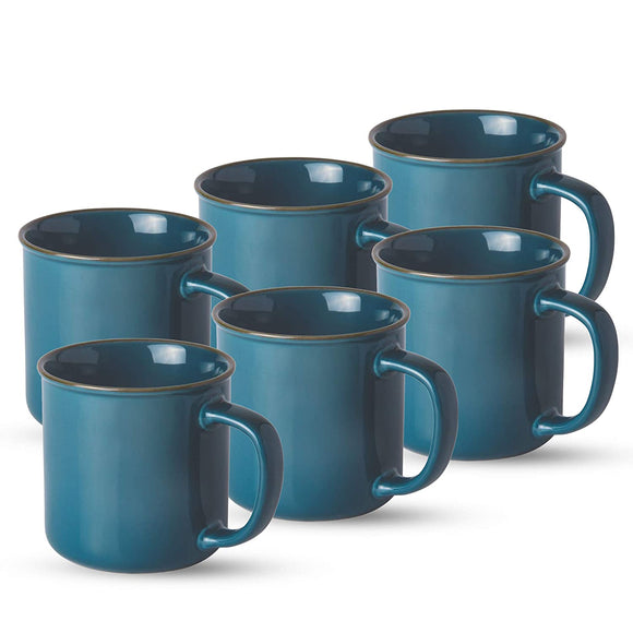 Treo by Milton Glare Mug, 240 ml, Set of 6, Blue