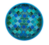 IncredibleThings Blue Designer Round Tray ( 1 Pc )