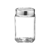 Treo by Milton Cube Storage Glass Jar, 1800 ml, Transparent