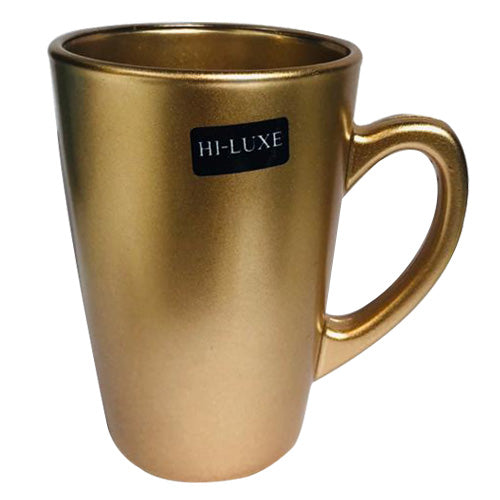 HI LUXE 6PC Matt Golden Glass Mug with metallic coating