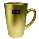 HI LUXE 6PC Golden Glass Mug with metallic coating