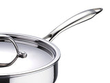 Bergner Argent Stainless Steel Saute Pan with Lid, 22 cm