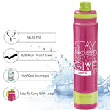 Milton Astir 900 Thermosteel Hot and Cold Water Bottle, 920 ml, Pink