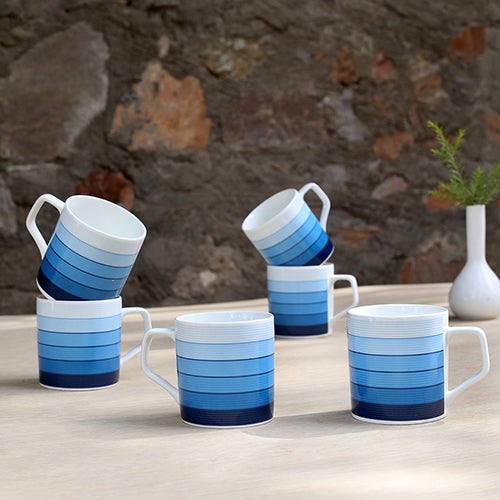 Clay Craft Coffee & Tea Mugs, 220ml, Set of 6 (392)