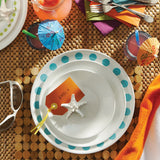 Corelle South Beach Glass Dinnerware Set, 21-Pieces, Multicolor
